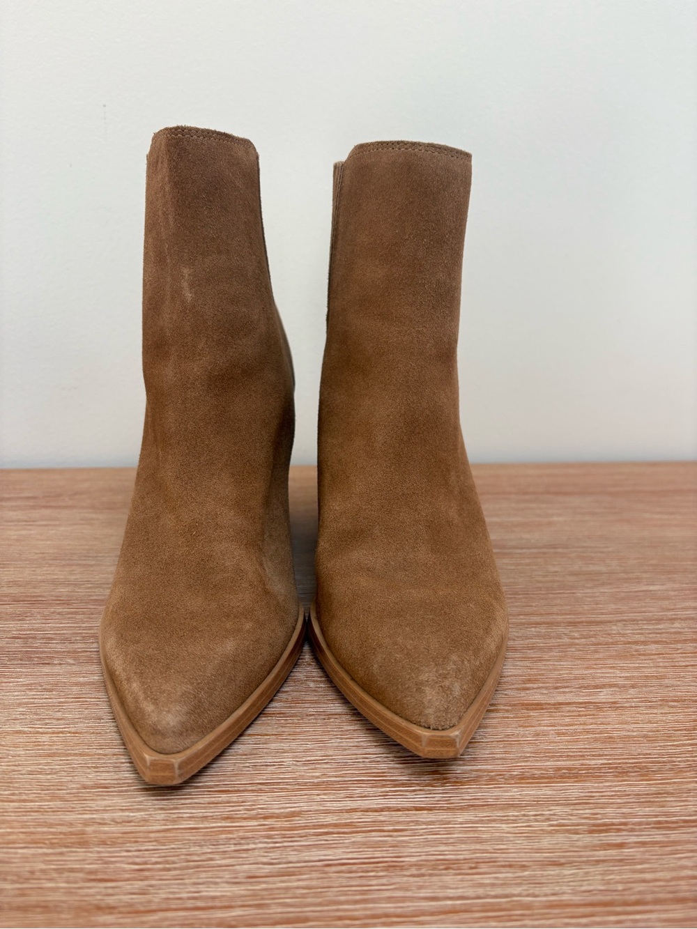 Marc Fisher Chelsea Ankle Boots in Tan suede